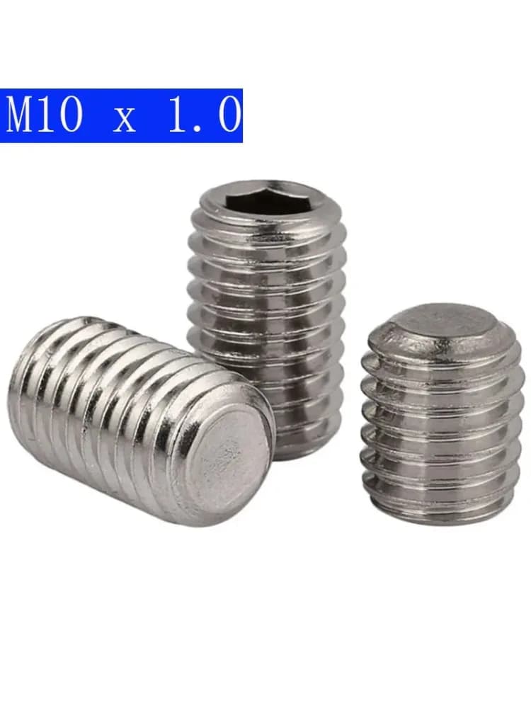 Vis à pas fin M10 x 1.0mm (10mm), en acier inoxydable 304 DIN 913