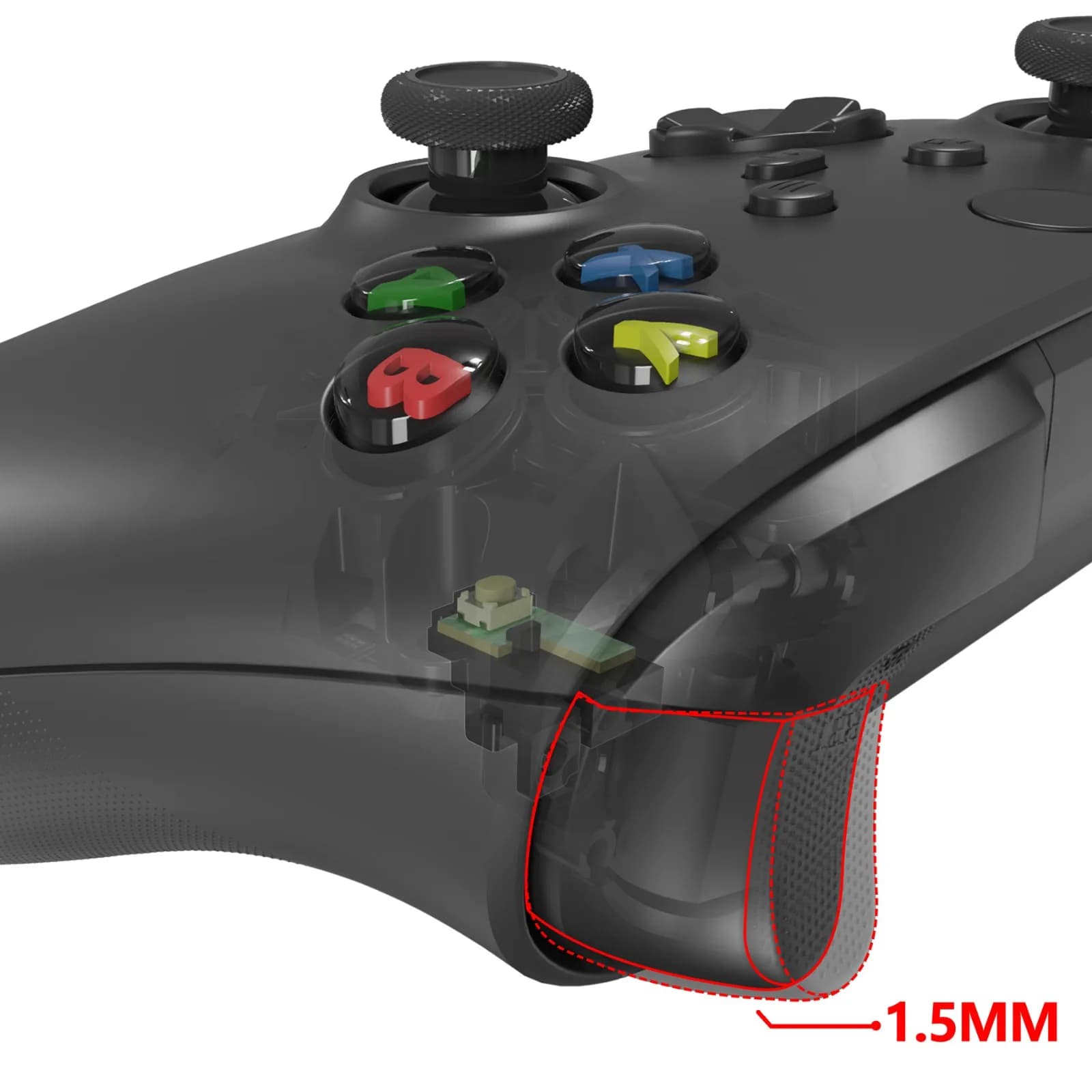 eXtremeRate Kit de déclenchement de cheveux Clicky, déclencheur de flash personnalisé, câble flexible, boutons d'épaule pour contrôleur sans fil Xbox Core
