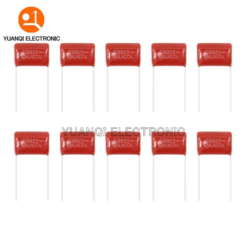 10 pièces 63V 100V 250V 400V 450V 630V 2000V 103J 104J 105J 155J 223J 224J 225J 334J 474J 475J CBB condensateur à Film de polypropylène