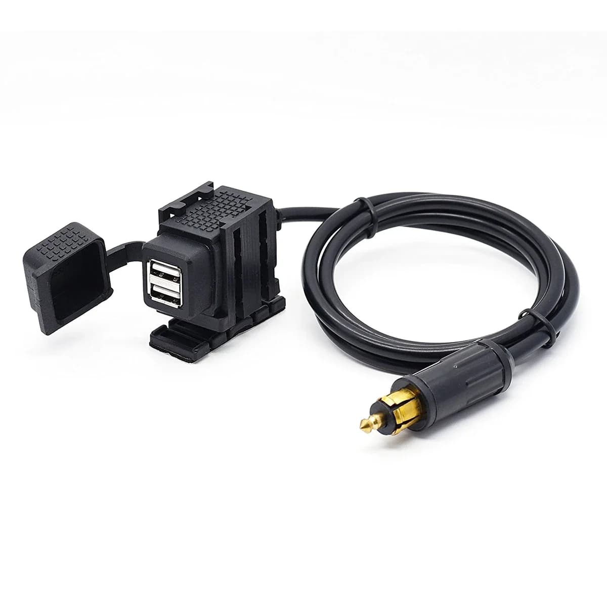 Chargeur de moto USB avec câble de 160cm, 4,pipeline, adaptateur secteur, prise pour téléphone, iPhone, GPS, BMW, DIN Hella, touristes