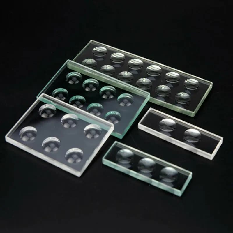 Lames de Microscope en verre optique à cavité Concave circulaire, épaisseur 5mm 10mm, 1 pièce
