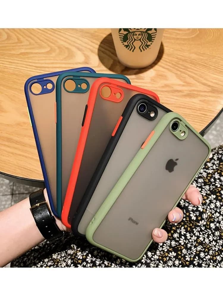 Étui 2 en 1 anti-chute pour iPhone SE 2020, 7, 8, SE2, 2020, 2022, protection de peau conviviale rée à pores fins