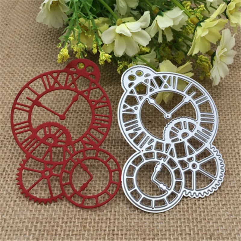 Moule de galets en métal d'axe d'horloge, matrices de découpe, matrice de scrapbooking de décoration, papier d'album, artisanat de gaufrage, artisanat de carte de bricolage