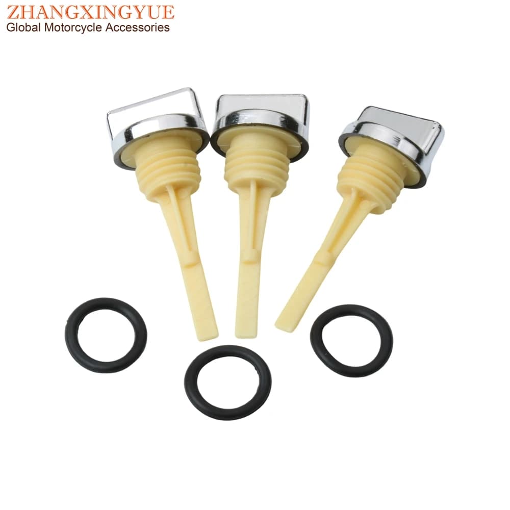 Jauge de niveau d'huile pour moto, 3 pièces, pour Honda C50 C70 C90 Z50 CT70 CRF50 Dax 70 Econo 90 15651-179-701