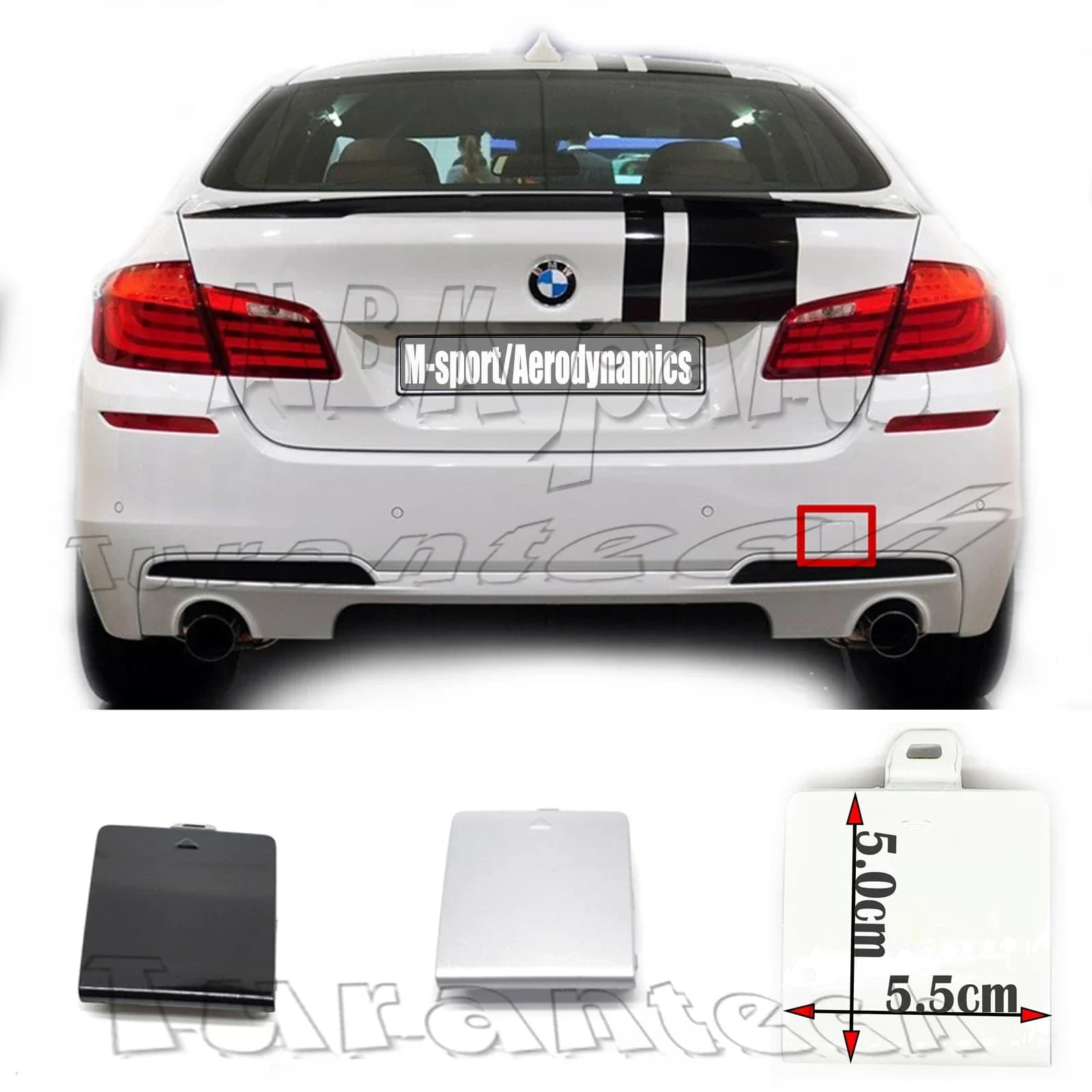 Ajustement 11-16 BMW5 F10/F11/LCI M-SPORT M5 518d 520d 520i 520dX 528iX 535dX cape i cape iX 535i 535iX couvercle de remorquage arrière