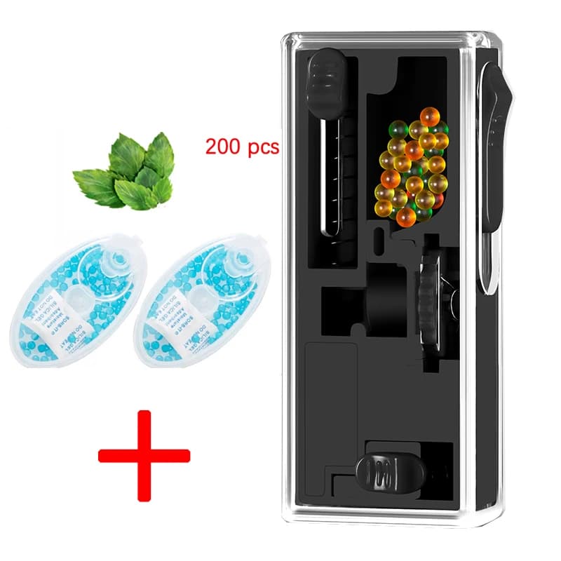 Nouvelle boîte de rangement fixe pour capsules de cigarettes, éclat de perles, remplissage en 3 secondes, bricolage, fonctionnement à une main, Machine de poussée, saveur de menthe