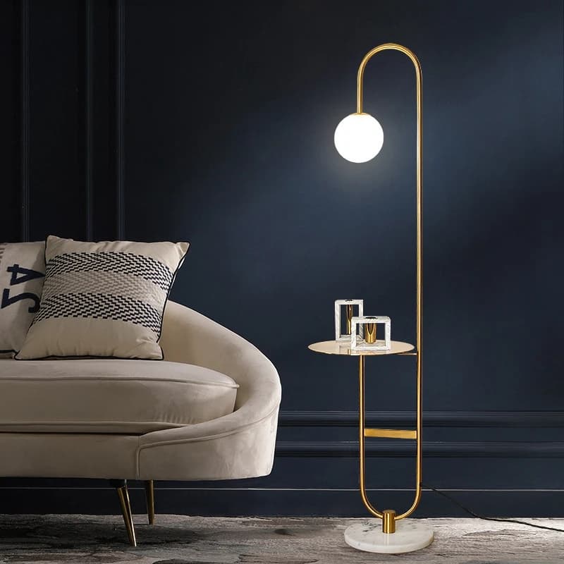 Lampe LED autoportante au design nordique moderne, luminaire décoratif d'intérieur, idéal pour un salon ou une table à thé