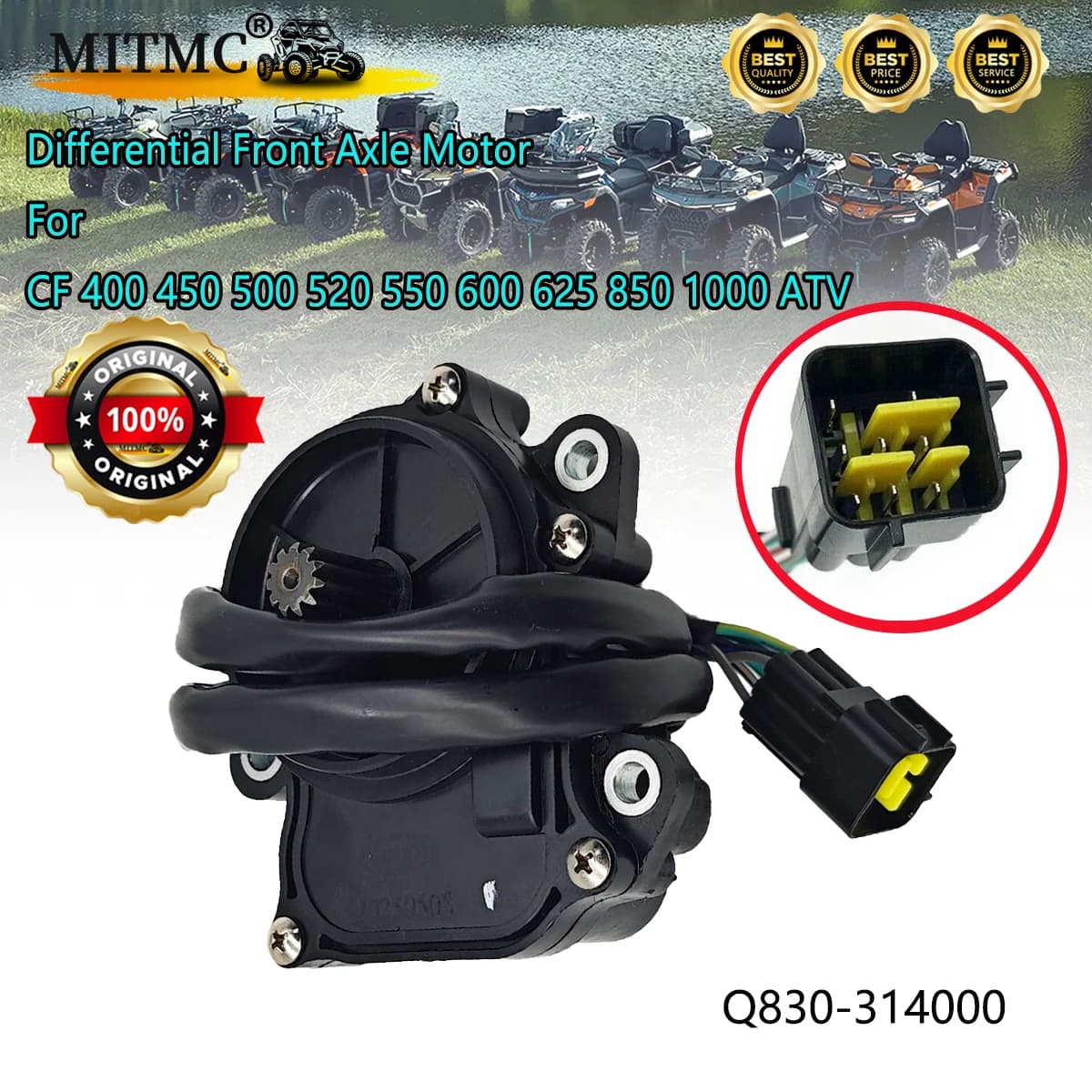 Moteur d'essieu avant différentiel d'origine pour CF 400 450 500 520 550 600 625 850 1000 ATV Q830-314000