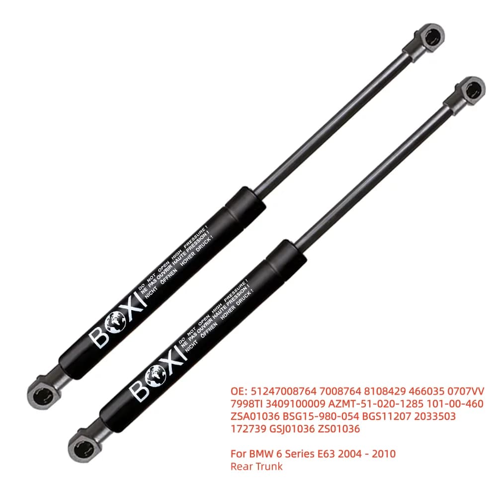 BOXI 2Pcs Amortisseurs de coffre arrière à ressort à gaz 51247008764 7008764 pour BMW Série 6 E63 2004 - 2010