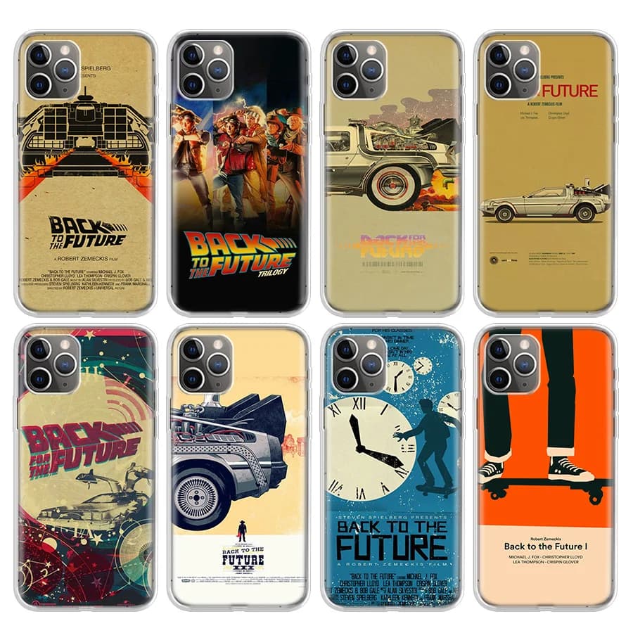 Coque de téléphone Vintage du film classique retour vers le futur, pour Apple iPhone 11 13 14 15 16 12 Pro Max 16E SE X XR XS 7 8 Plus, motif S