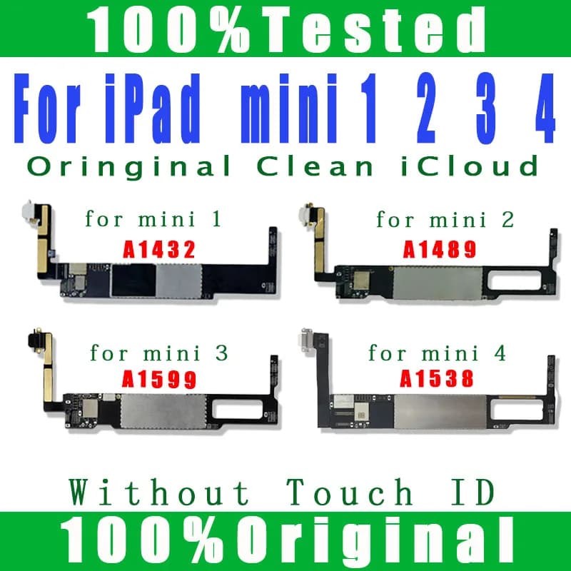 100% testé carte mère A1432 A1489/A1599 A1538 Original gratuit iCloud pour iPad MiNi 1 2 3 4 carte mère