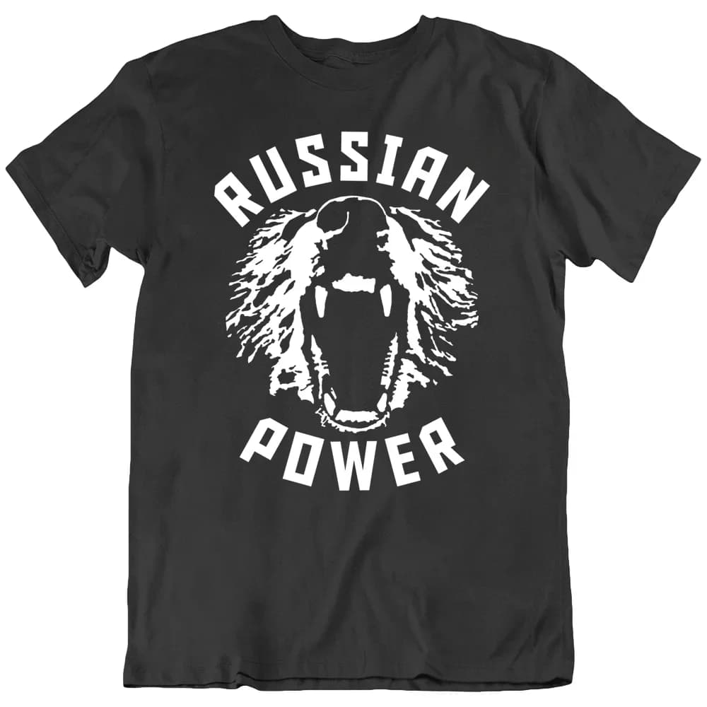 Puissance russe Russie Hommes T-shirt Ak-47 Vladimir Poutine Armée Cccp Urss KGB Chemise