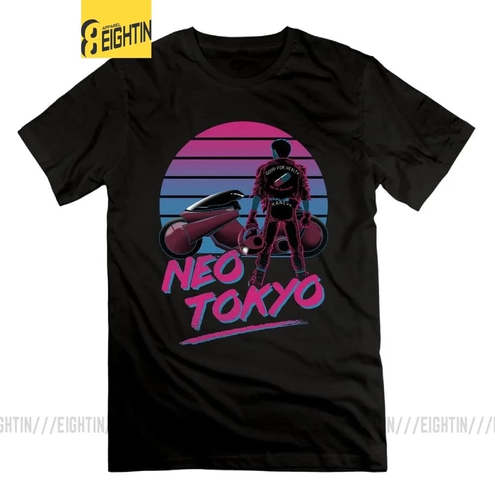 T-Shirt à manches courtes pour hommes, 100% coton, col rond, vapoteur, Akira Shotaro Kaneda, bienvenue à Neo Tokyo