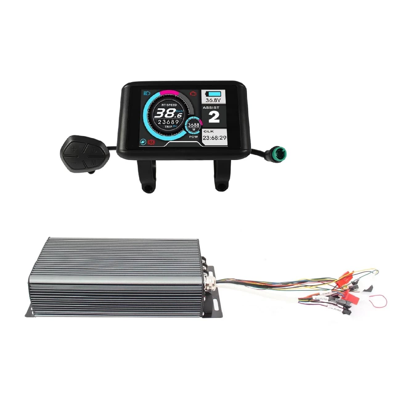 Sabvoton 48 V-72 V 7200 W-10800 W 150A contrôleur d'onde sinusoïdale Programmable Intelligent régénératif avec affichage couleur UKC1