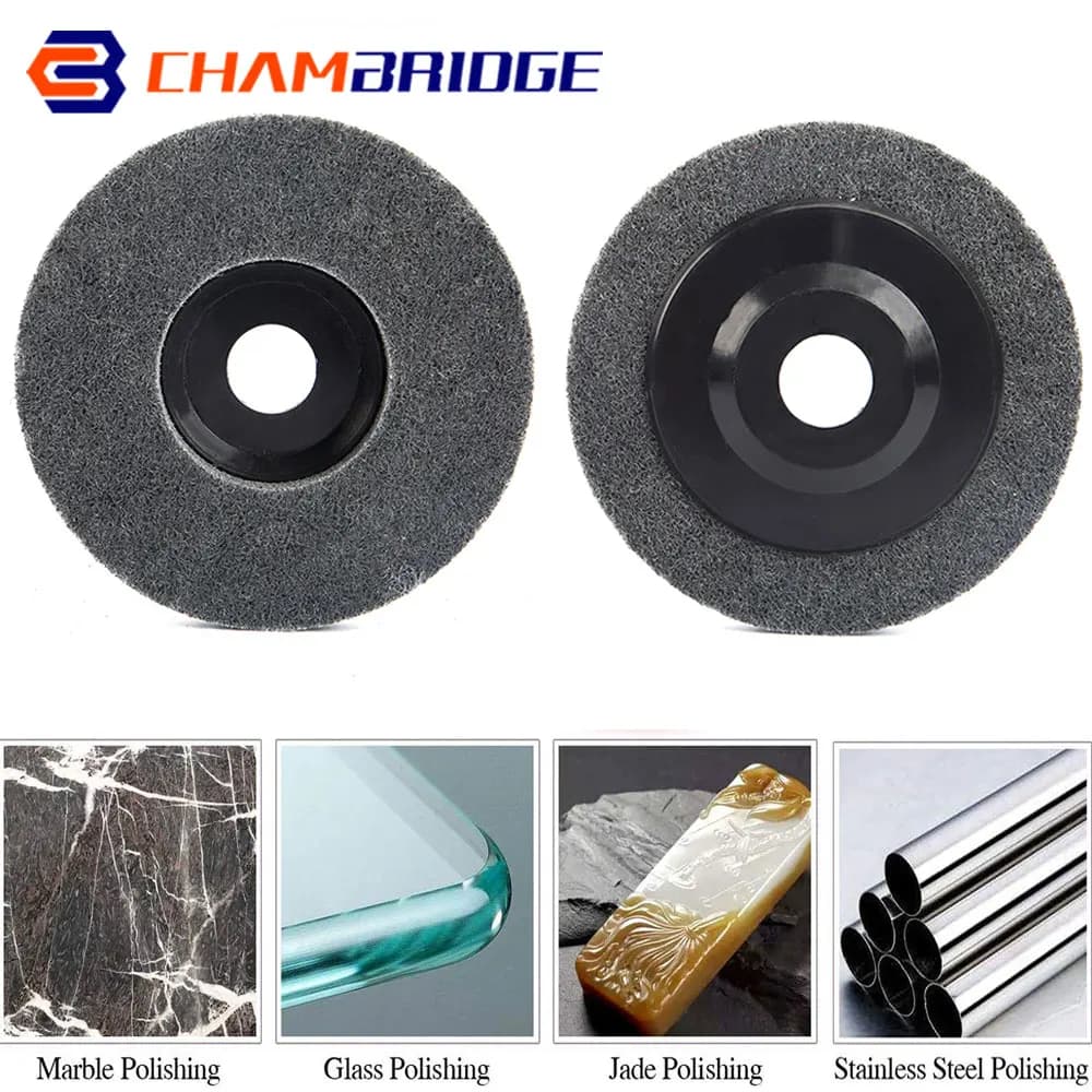 1Pc Nylon roue de polissage disque de ponçage 100/115/125mm Fiber meule pour métal finition bois polissage sur meuleuse d'angle