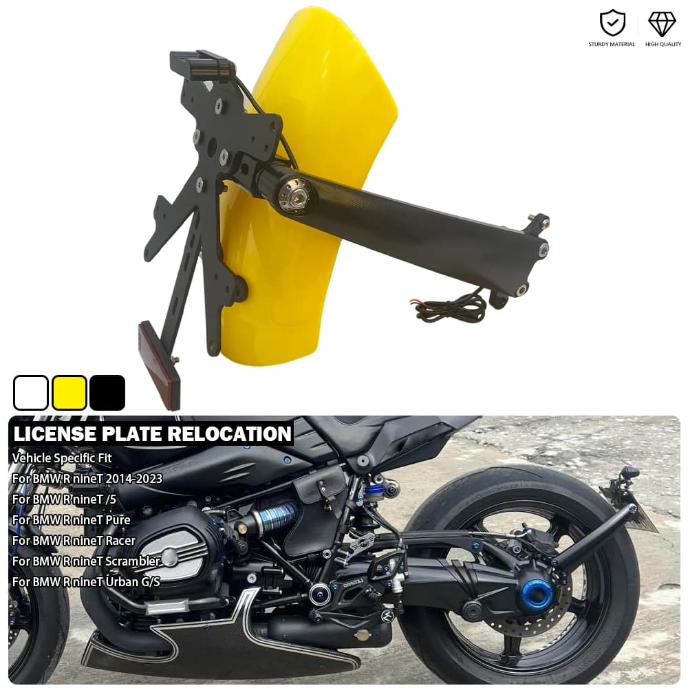 Support d'affichage LED pour garde-boue arrière, Kit de relocalisation de plaque d'immatriculation pour BMW R Nine T Scrambler R9T Pure Racer Urban RnineT G/S Ninet/5