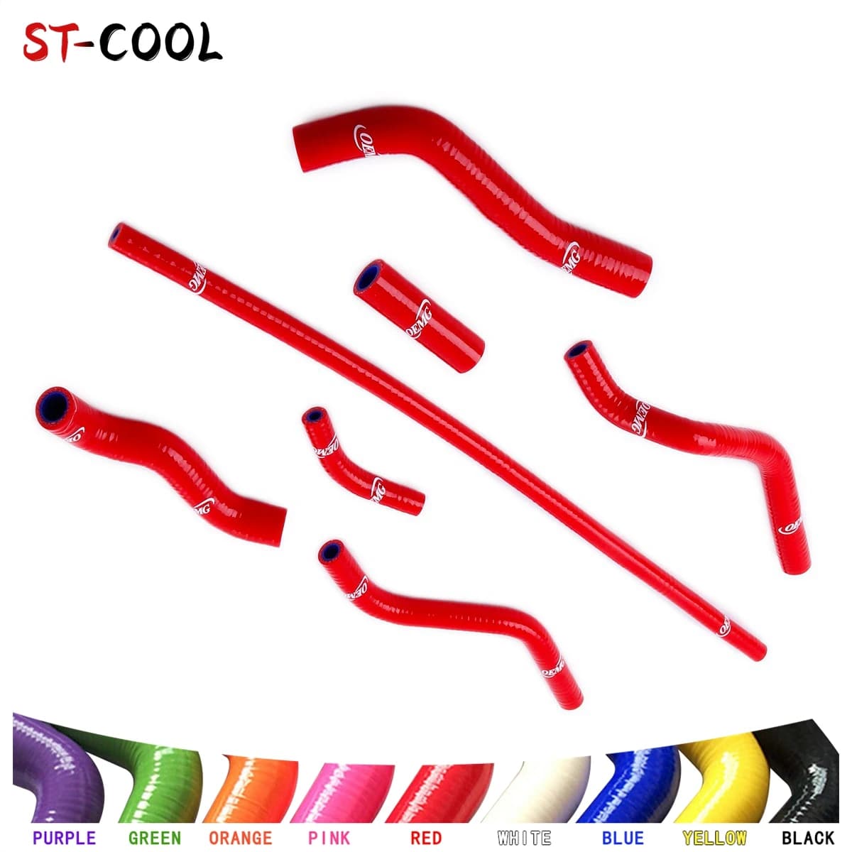 Pour Honda CR 125 CR125R (LOT A) 1990-1997, tuyaux de radiateur en silicone pour liquide de refroidissement, 1991 1992 1993 1994 1995 1996, kit de 7 pièces, 11 couleurs