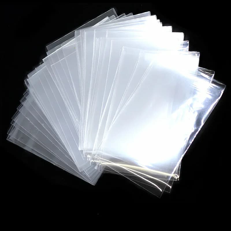 100 pièces 6.6 cm 6 cm X 9 Cm mat cartes manchon cartes protecteur pour couverture de carte porte-carte Transparent