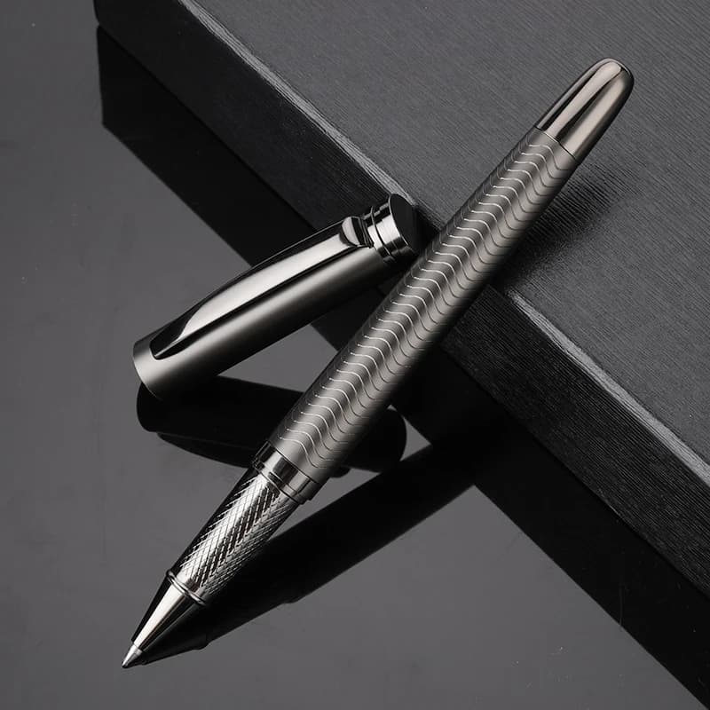 1 PC stylo à bille en métal de luxe de haute qualité stylos à bille plaqués argent écriture d'affaires signature fournitures de bureau scolaire 03733