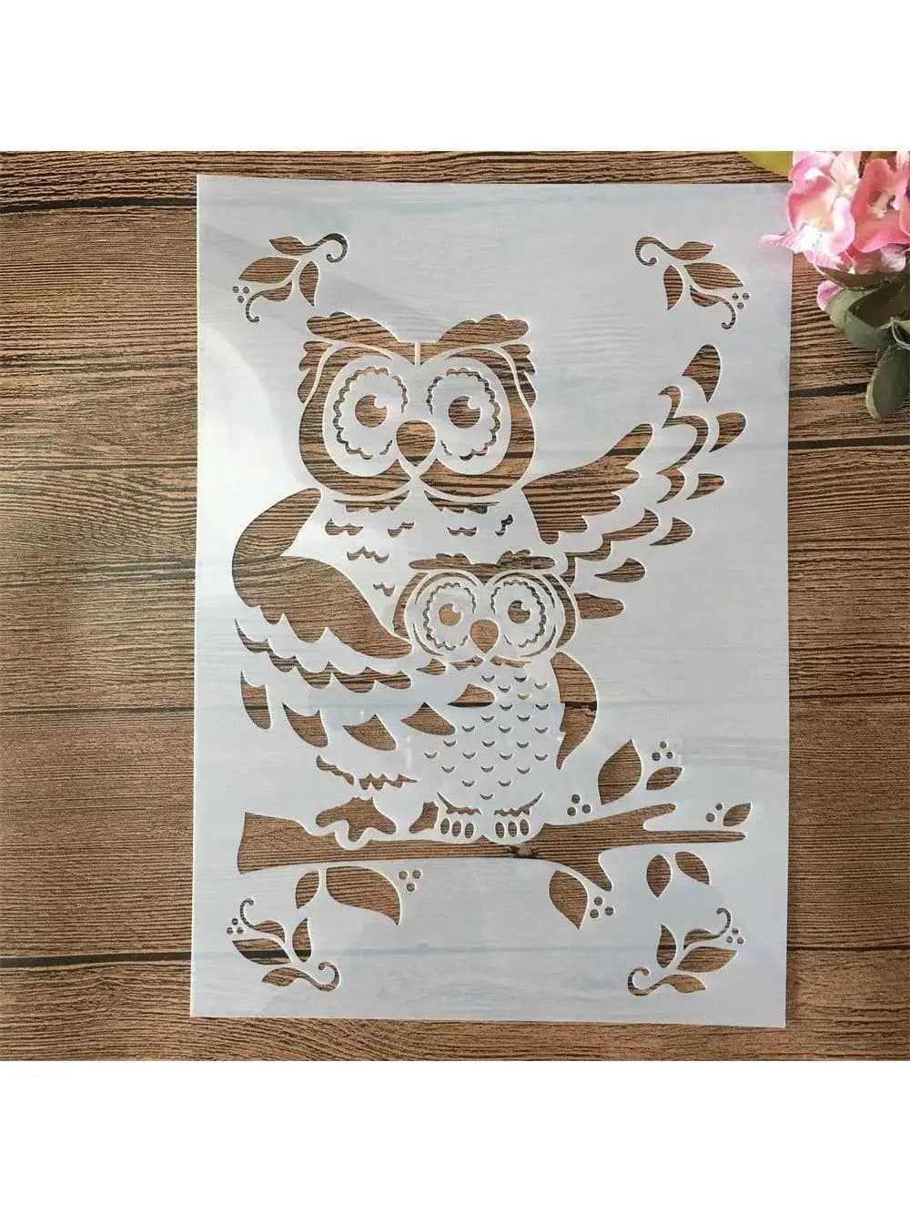 Pochoirs pour peinture murale, A4, 29cm, dessin animé, hibou, Parent et bébé, bricolage, Scrapbook, coloration, gaufrage, Album, modèle décoratif