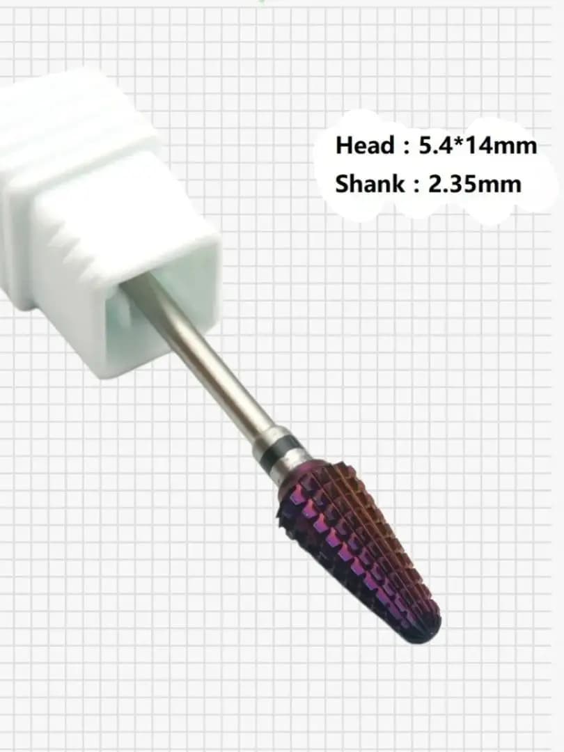 Forets à ongles en carbure violet facile à ongles 3/32 ", fraises en carbure Tornado pour manucure et pédicure, accessoires pour ongles, outils
