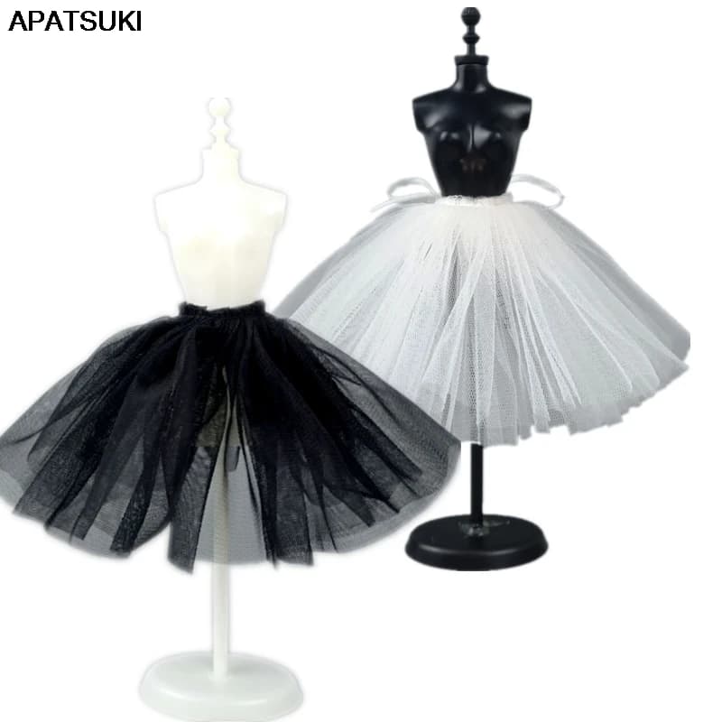 Jupon Crinoline pour poupée Barbie, 1 pièce, robe de Ballet, Tutu, sous-jupe, vêtements, tenues 1/6 BJD, accessoires pour maison de poupée, jouets DIY