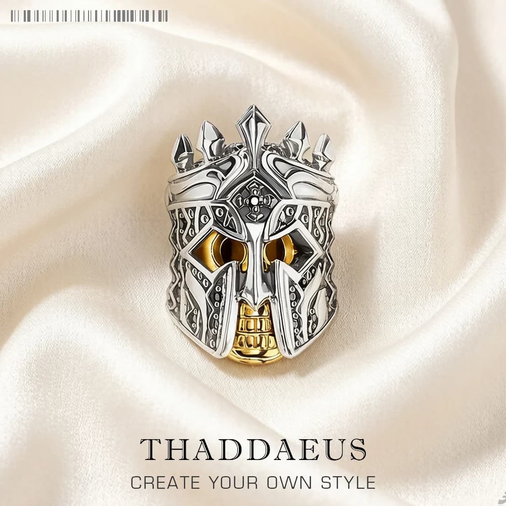Perle crâne chevalier été rebelle rue solide 925 en argent Sterling cadeau Europe Karma breloques bijoux accessoire