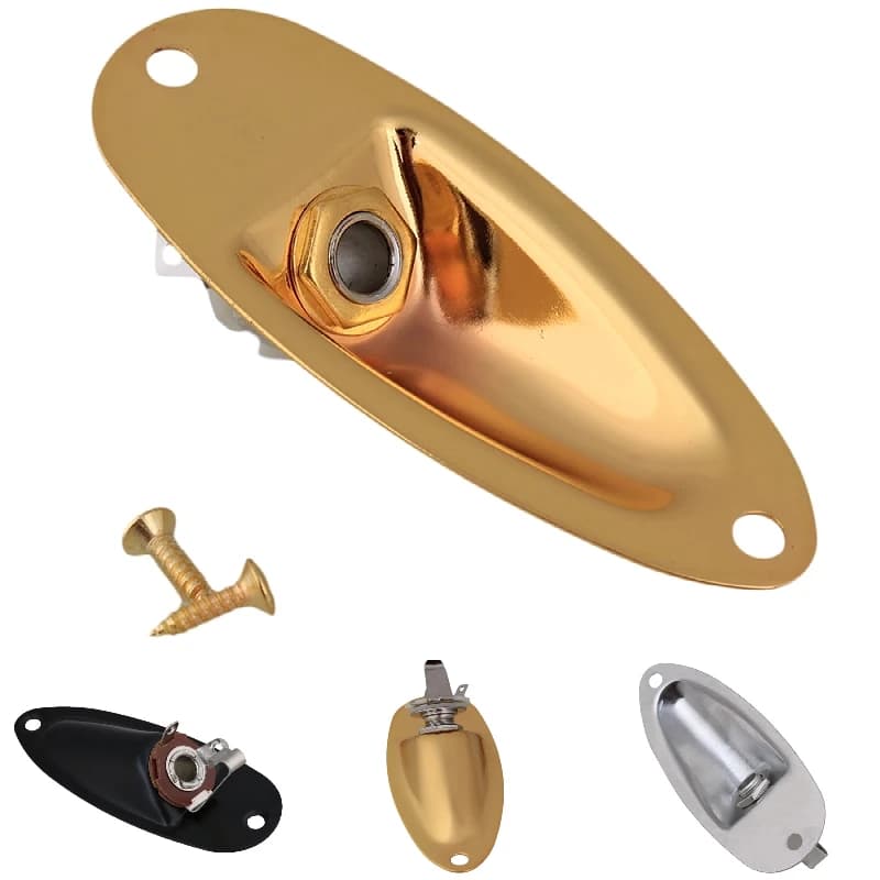 Pièces de guitare électrique Style bateau professionnel, 1/4 pouces, entrée de sortie, Chrome Jack, prise Jack pour guitares Strat