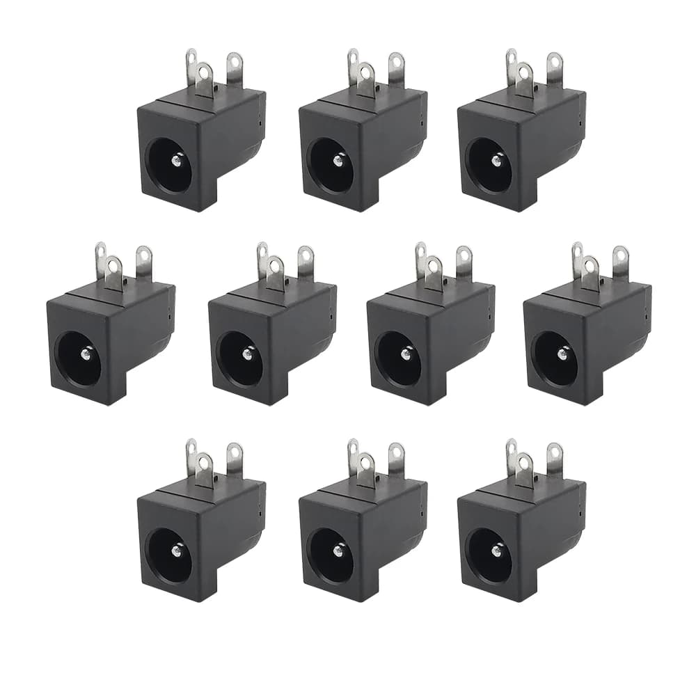 10 pièces DC-005 5.5x2.1mm connecteur de prise d'alimentation cc DC005 5.5*2.1 rond l'aiguille bornes de montage sur PCB