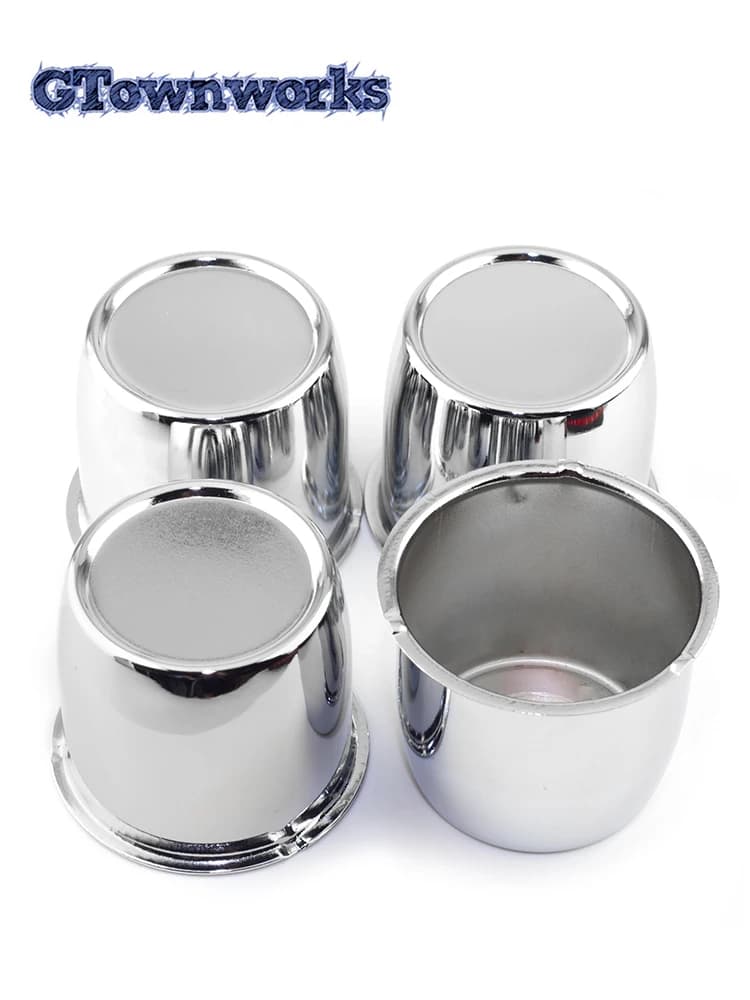 GTownworks 4 pièces 67mm/2.64 "60mm/2.36" capuchon central de moyeu PUSH-THRU pour remorques camions suv RV jantes pousser à travers l'acier au carbone
