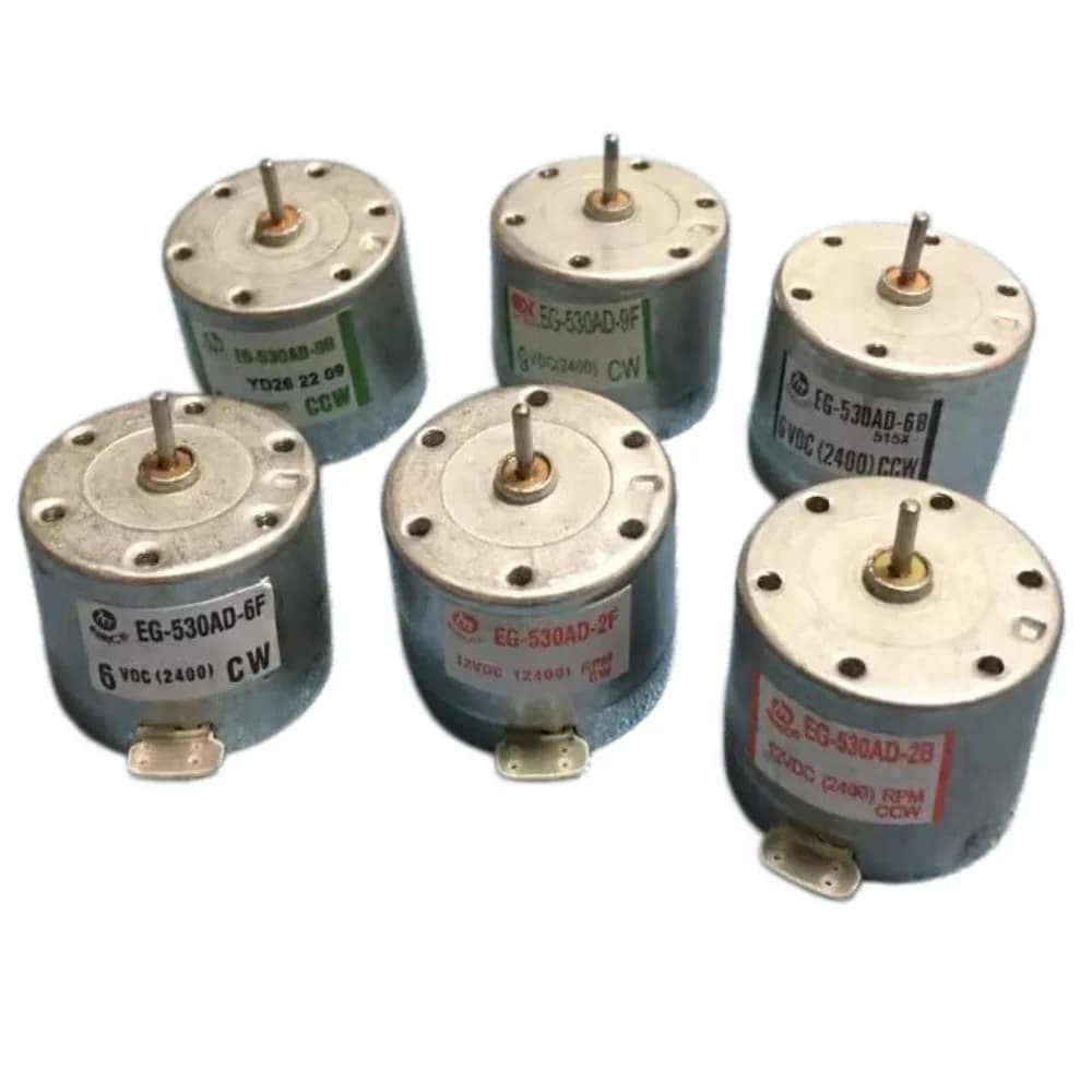 Moteur d'enregistreur EG-530AD-2F/2B/6B/6F/9B/9F CCW CW 2400RPM 6V 9V 12V, mini-moteur électrique CC à couple élevé de forme cylindrique