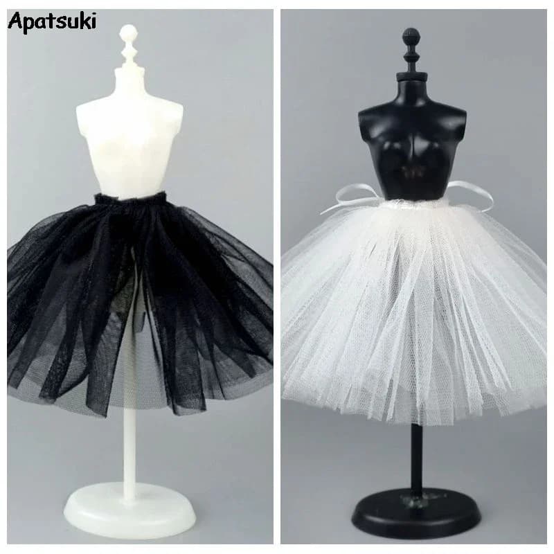 1PC Jupon Crinoline pour poupée de 11,5 pouces, robe de ballet, tutu, sous-jupe, vêtements, tenues, accessoires pour maison de poupée 1/6 BJD, jouets DIY
