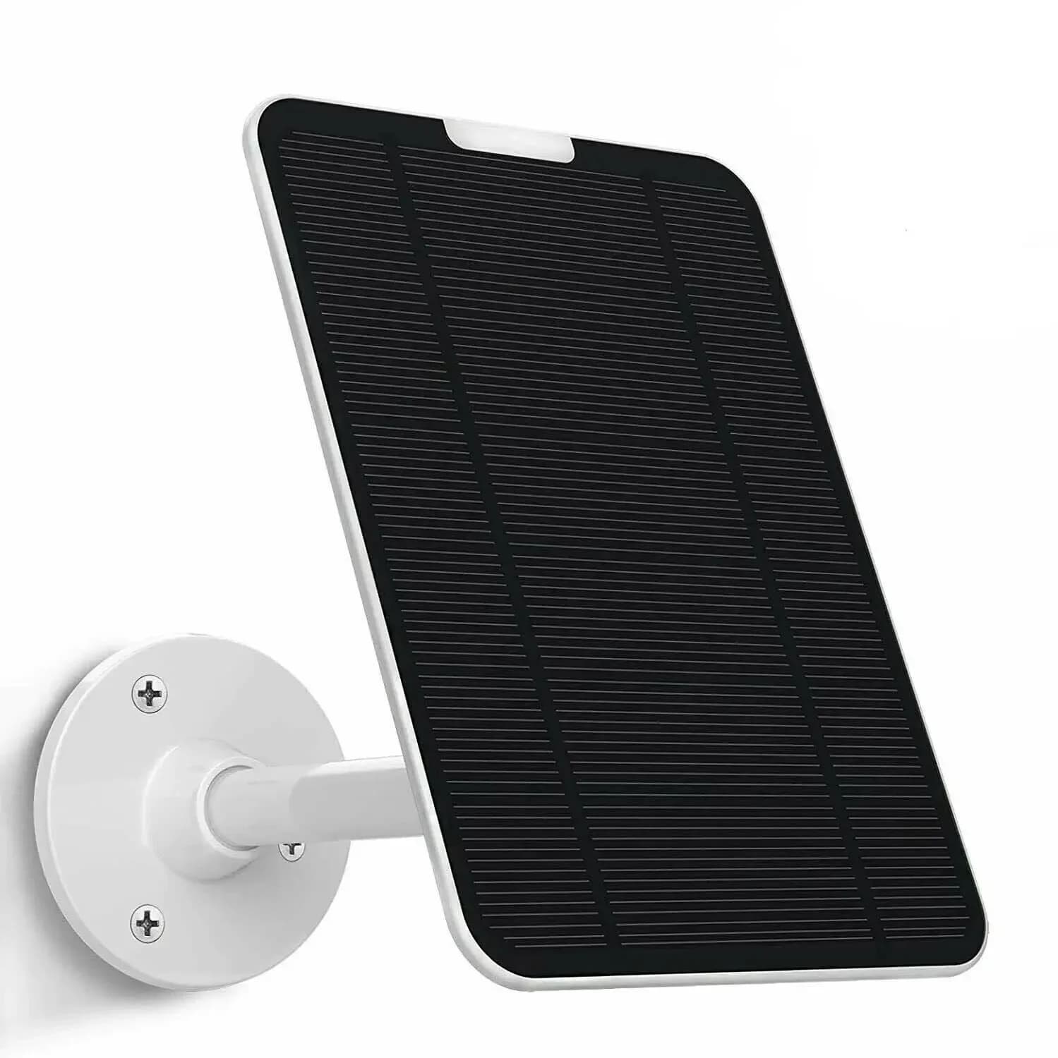 Panneau solaire 4W pour EufyCam Eufy Cam 2/2C/2C Pro/E/2 Pro/SoloCam E20 E40 avec câble d'alimentation de 13 pieds (blanc)