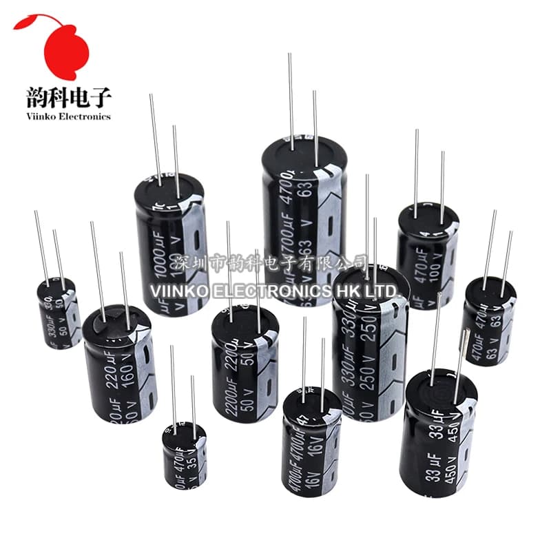 Condensateur électrolytique en aluminium 10V 16V 25V 35V 50V 400V 450V 470UF 100UF 220UF 330UF 470UF 680UF 1000UF 47UF 10UF 22UF 0.47UF
