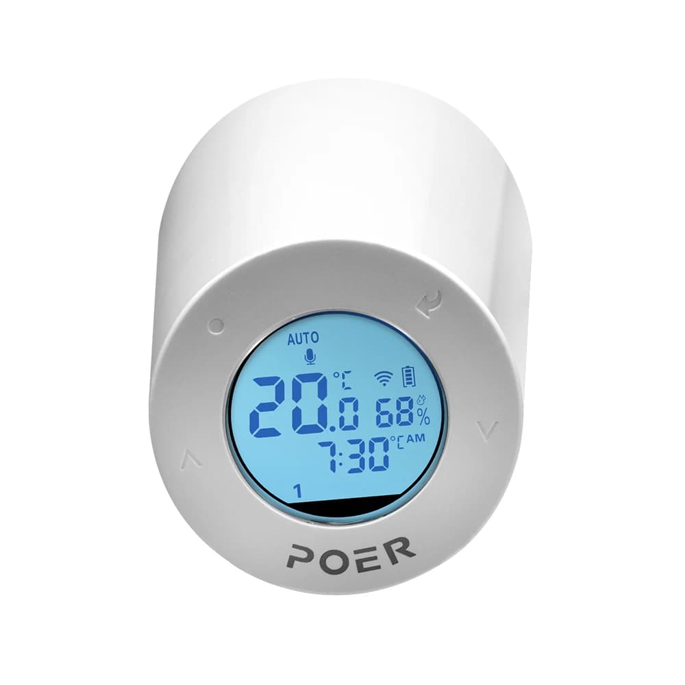 Valve de radiateur thermostatique intelligente, thermostat WiFi, régulateur de température, affichage de l'humidité, fonctionne avec Alexa Alice et Google Assistant