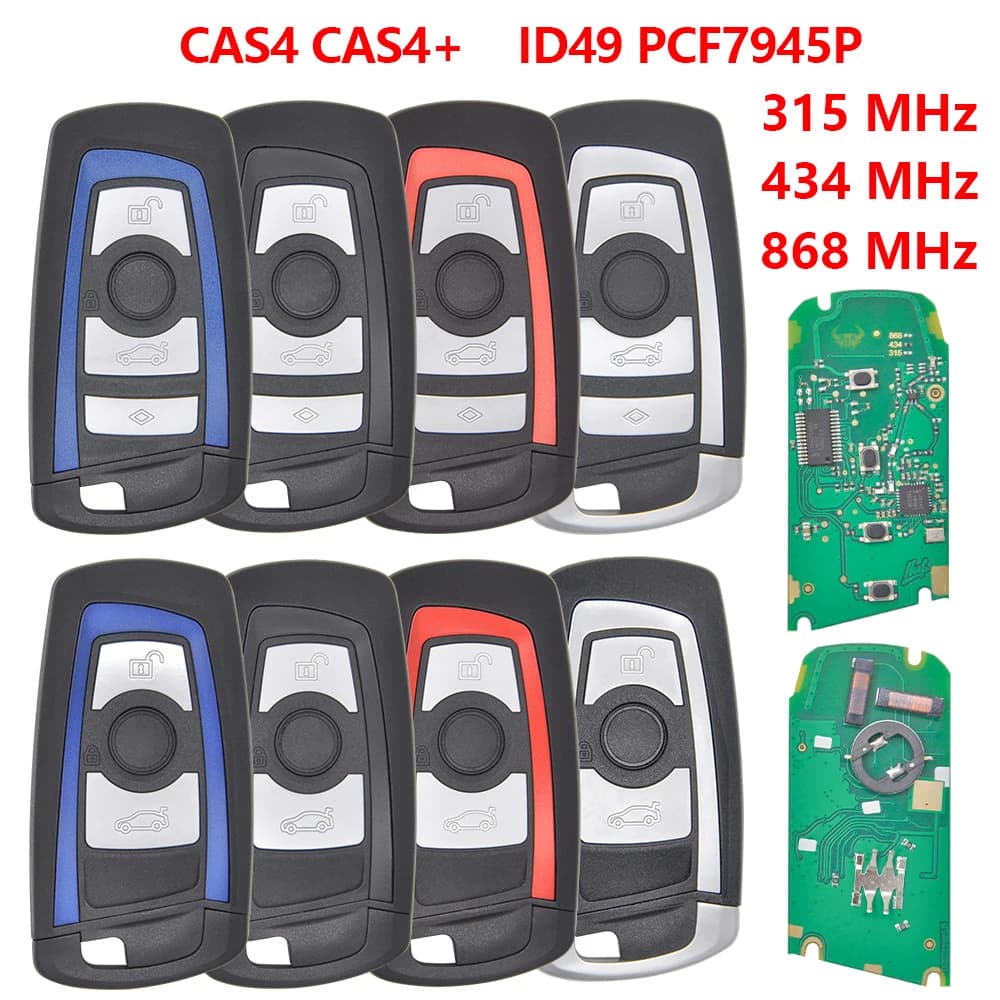 Datong World clé intelligente de voiture pour BMW F 1 2 3 4 5 6 7 CAS4 + système FEM 315Mhz/433Mhz/868Mhz ID49 puce clé à distance automatique entrée sans clé