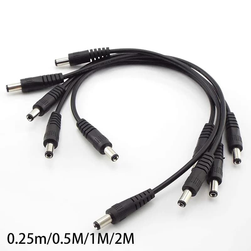 5.5x2.1mm DC 12V 3A mâle à mâle alimentation bricolage cordon rallonge CCTV caméra adaptateur connecteur cordons d'alimentation 0.5M 1M 2M