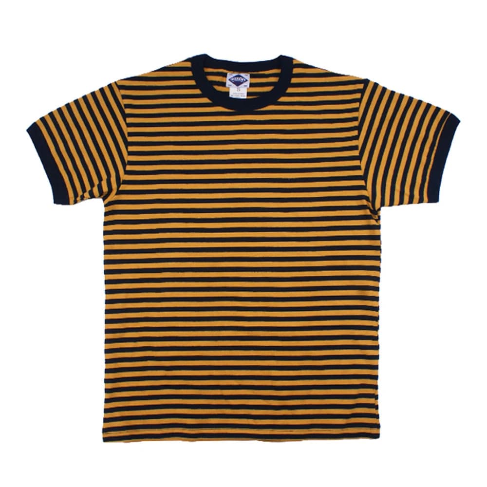 Ok8105 – T-Shirt à manches courtes pour hommes, Slim Fit, mode jeune, col rond, couleur assortie, pull épais à rayures, été