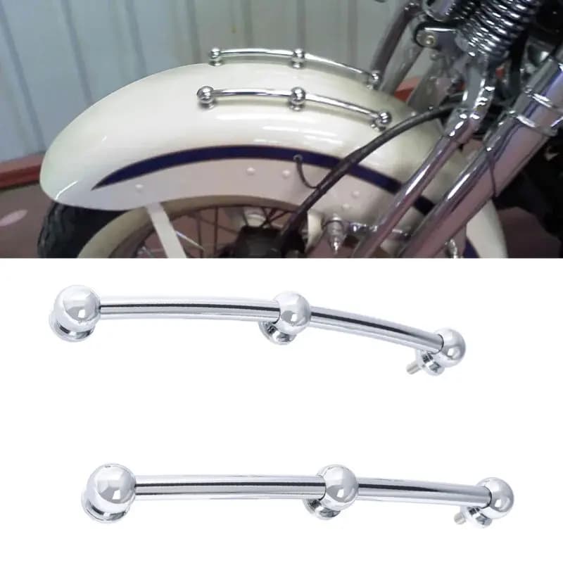 Garnitures de lance latérales de garde-boue avant de moto adaptées à Harley Heritage Softail Classic FLST FLSTC 1986 – 2017 chromé