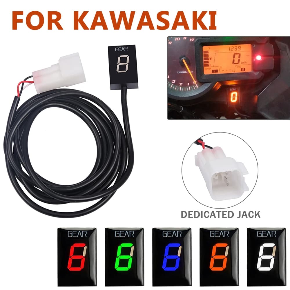 Indicateur de vitesse pour Kawasaki ER6F ER-6F ER6N ER-6N Ninja 250R ZX6R ZX-6R compagnon peut 900 VN900 Moto Accessoires Gear Display