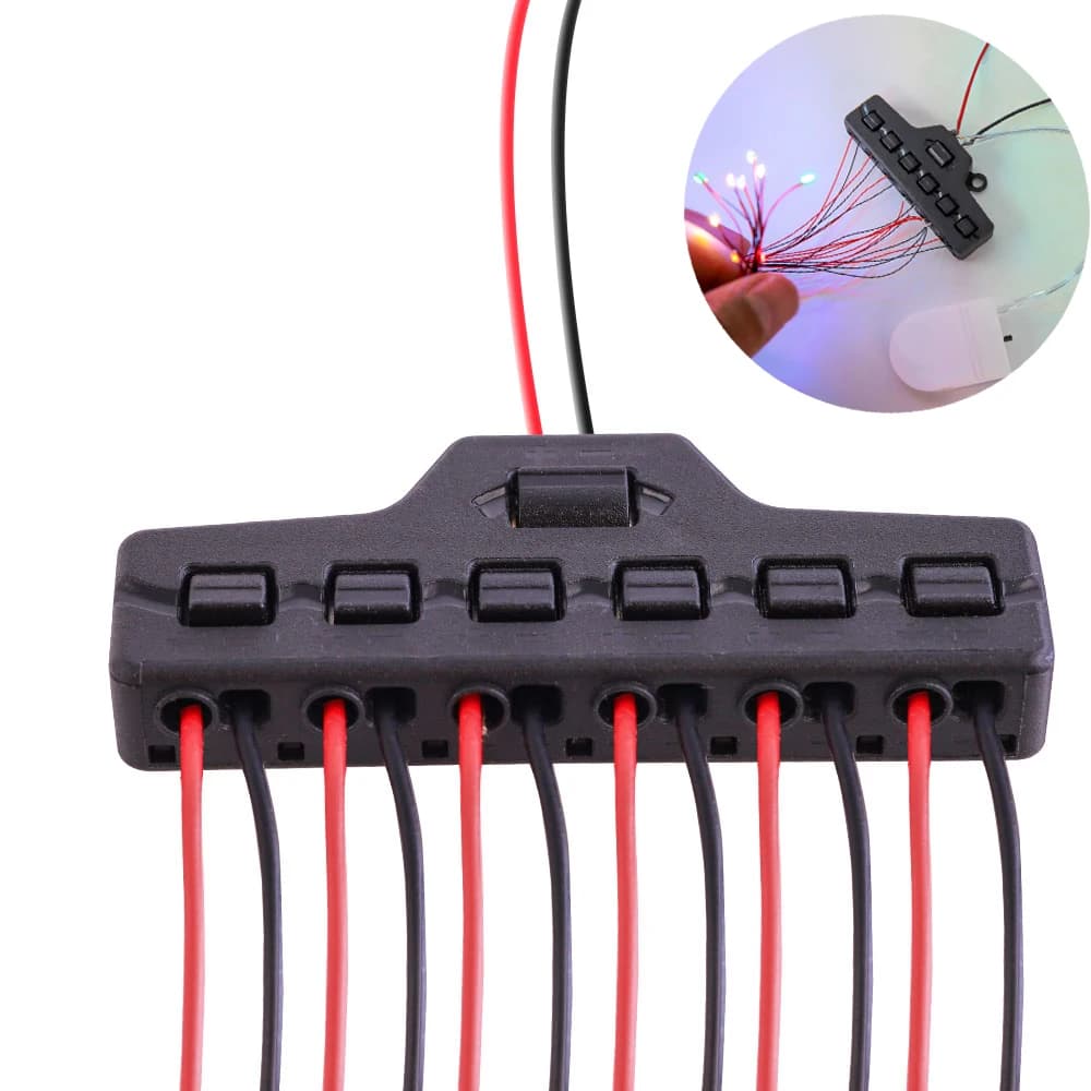 Boîte de partage de Port de Train ferroviaire, Hub de Port de Distribution 3/6 pour modèle Led SMD, système d'éclairage Miniature, lampe DC, paysage de scène