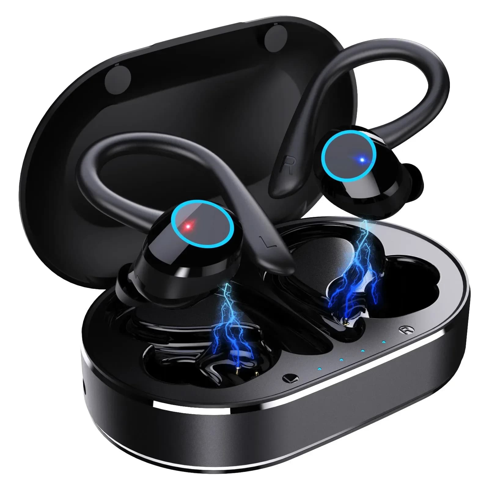 Casque sans fil 5.4 Contrôle tactile Sport Étanche Bluetooth Écouteurs HiFi 9D Bass Stéréo Casque avec microphone