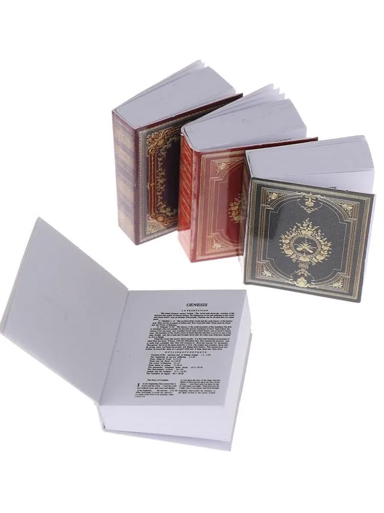 Livre Miniature Classique à Rabat pour Enfant, Accessoire de Décoration de Scène, Cadeaux d'Anniversaire, Nouvelle Collection, 1:12