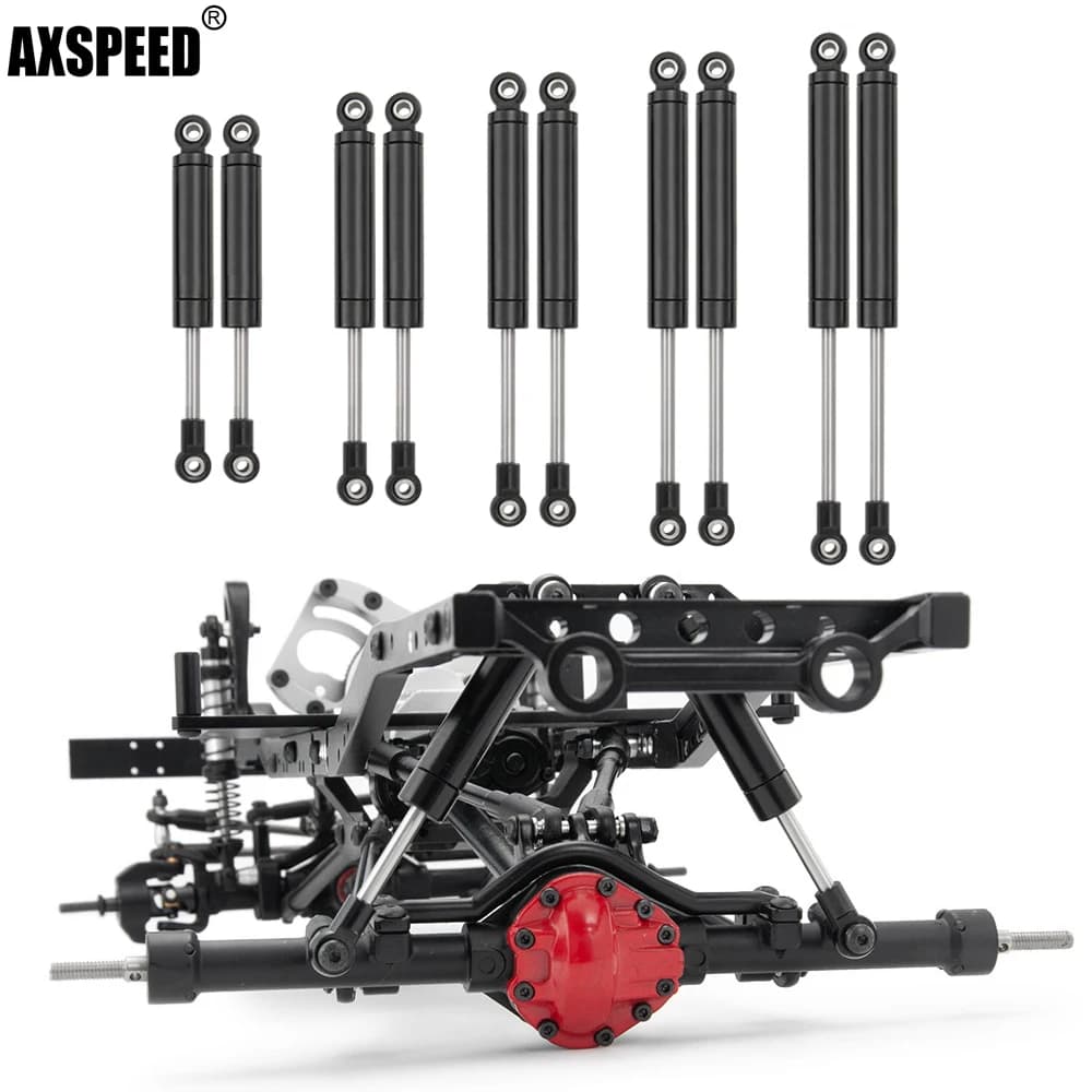 AXSPEED-Amortisseur en métal 80/90/100/110/120mm, 1/2/4 pièces, pour 1/10 RC inoler Axial SCX10 90027 90046 D90 TRtage Wraith