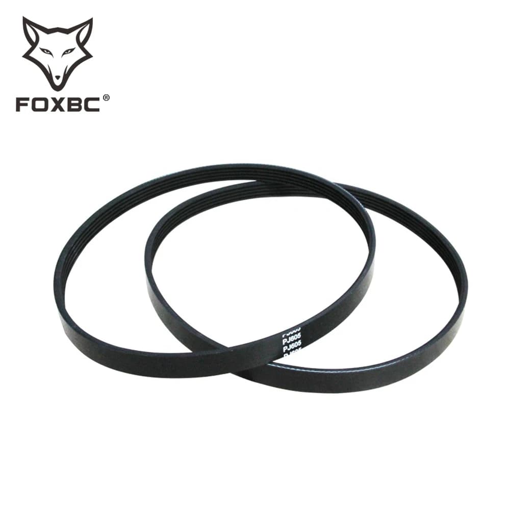 FOXBC 5 nervures courroie d'entraînement 5PJ605 courroie V de remplacement couleur noire pour Einhell TH-SP-204 outils de raboteuse à bois-2 Pack