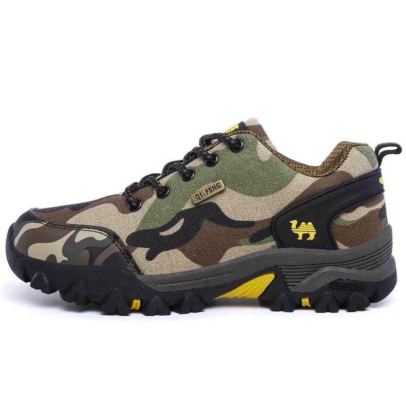 Chaussures de Camouflage en plein air pour hommes et femmes, chaussures de course plates et souples, de randonnée, de Trail, de couleur vert militaire, pour l'été et l'hiver