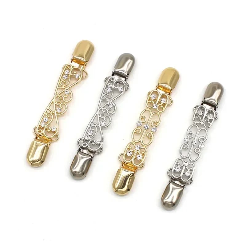 Pince pour Cardigan rétro, Clip en bouche de canard, Flexible, broche, châle, col de chemise, boucles pour la décoration des vêtements