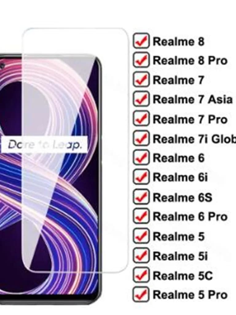 Verre de protection pour Realme 8 7 6 5 Pro 5S 6S 7 asie protecteur d'écran trempé pour real me 5i 6i 7i Film de verre mondial