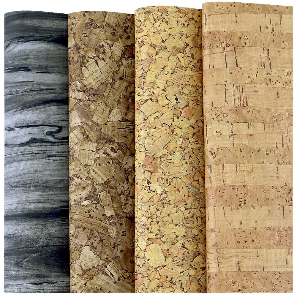 Rouleau de 30x135cm en liège fin et lisse, motif texturé, Faux tissu synthétique en cuir artificiel pour sacs, décoration artisanale, bricolage BH443