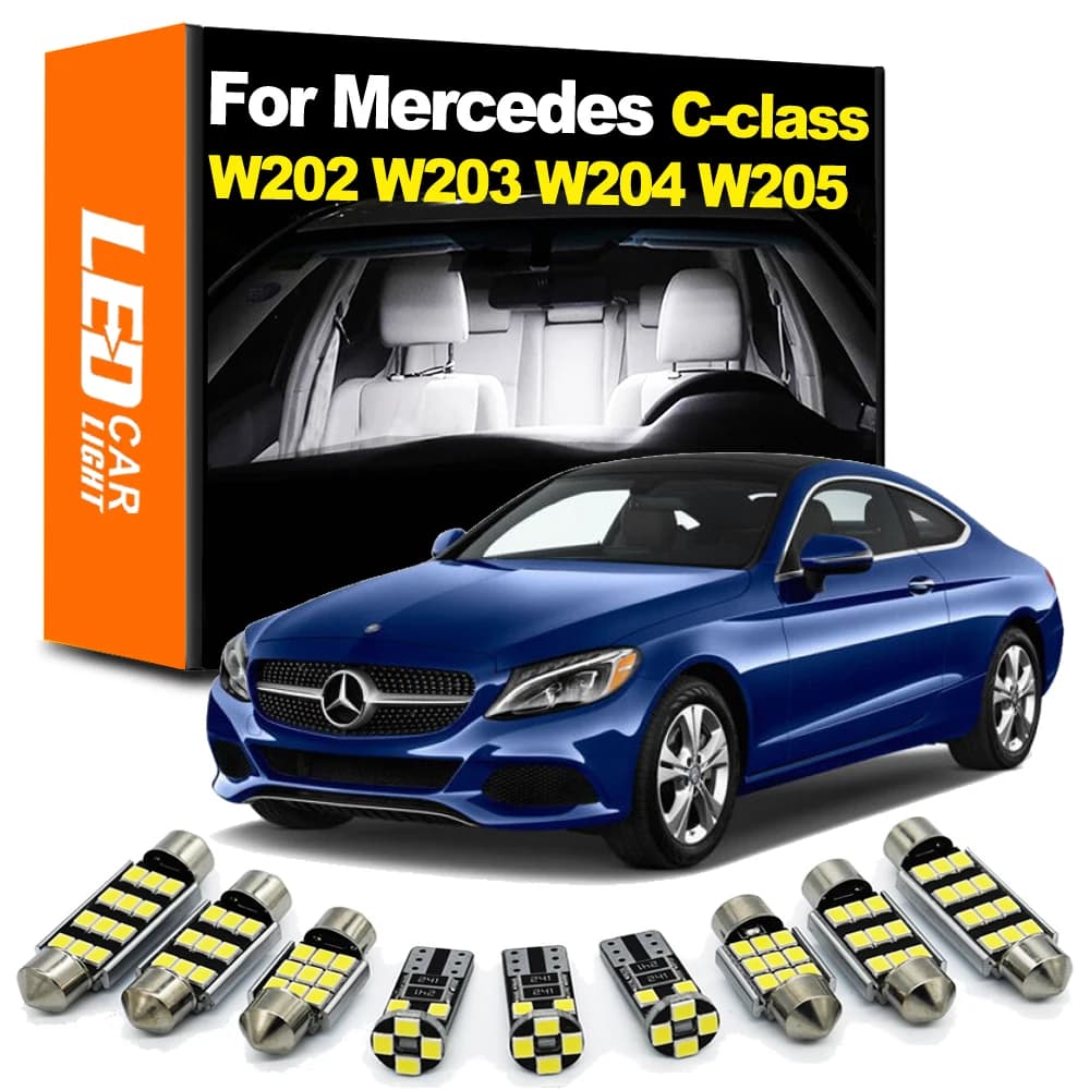 Zoomsee – Kit d'éclairage intérieur LED pour voiture, pour Mercedes Benz classe C W202, W203, W204, W205, S203, S204, C203, C204, Canbus